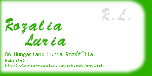 rozalia luria business card